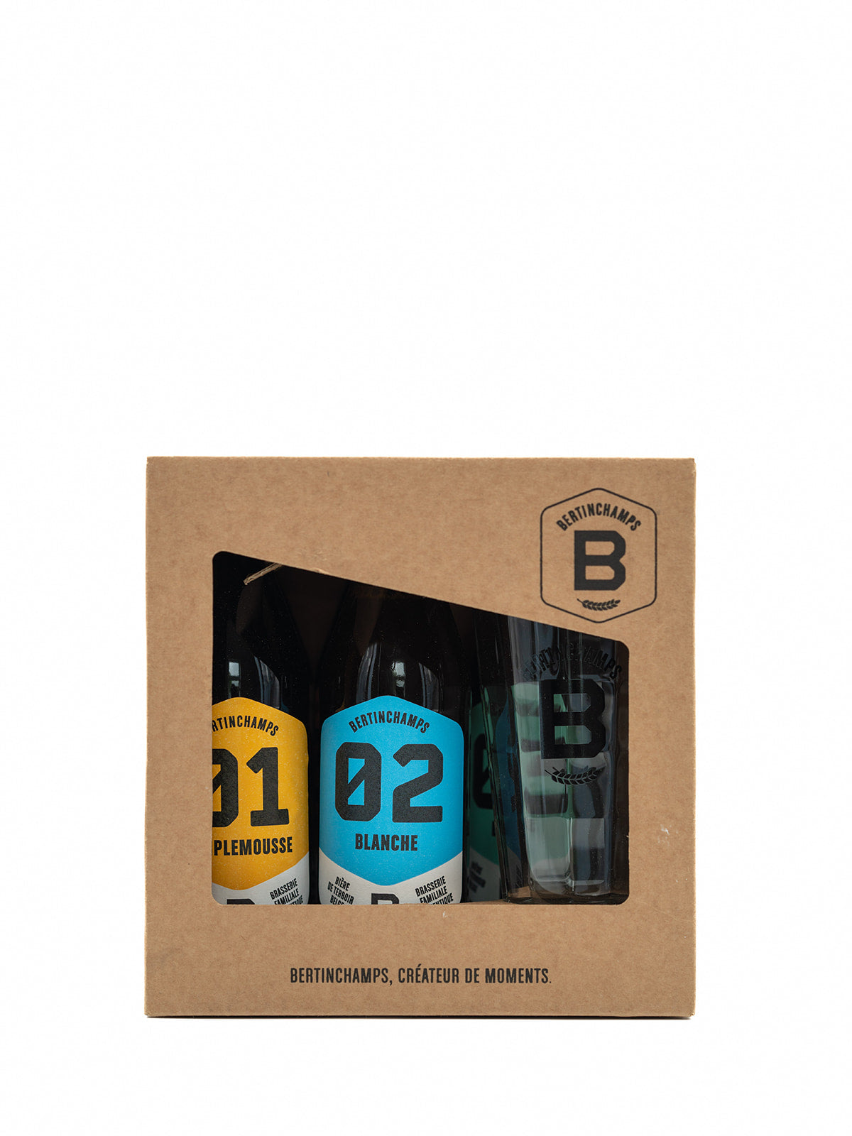 Bertinchamps Coffret - 4x33cl + 1 verre