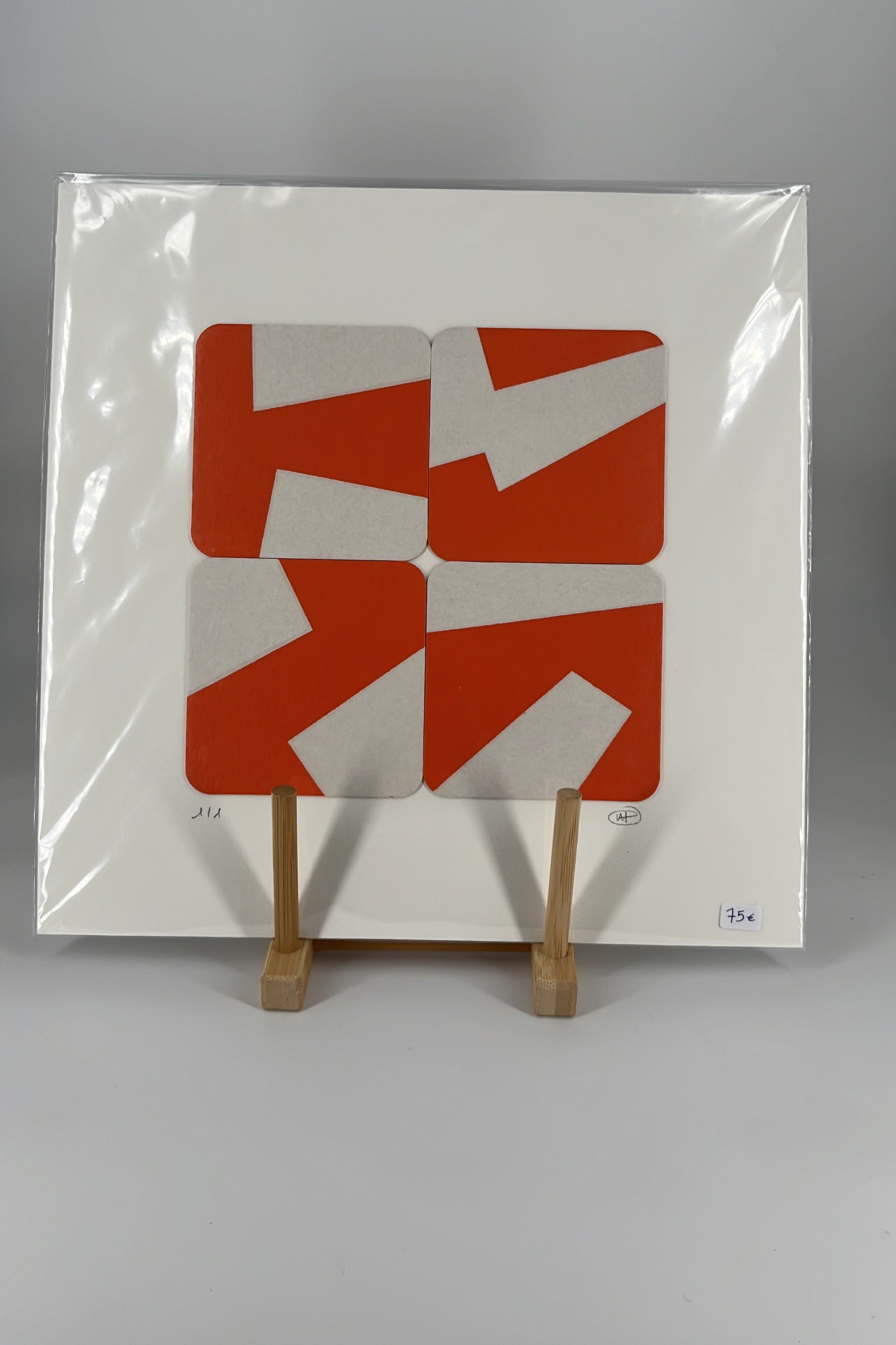 Forma Povera serigraphies imprimees sur sous-bocks - petit