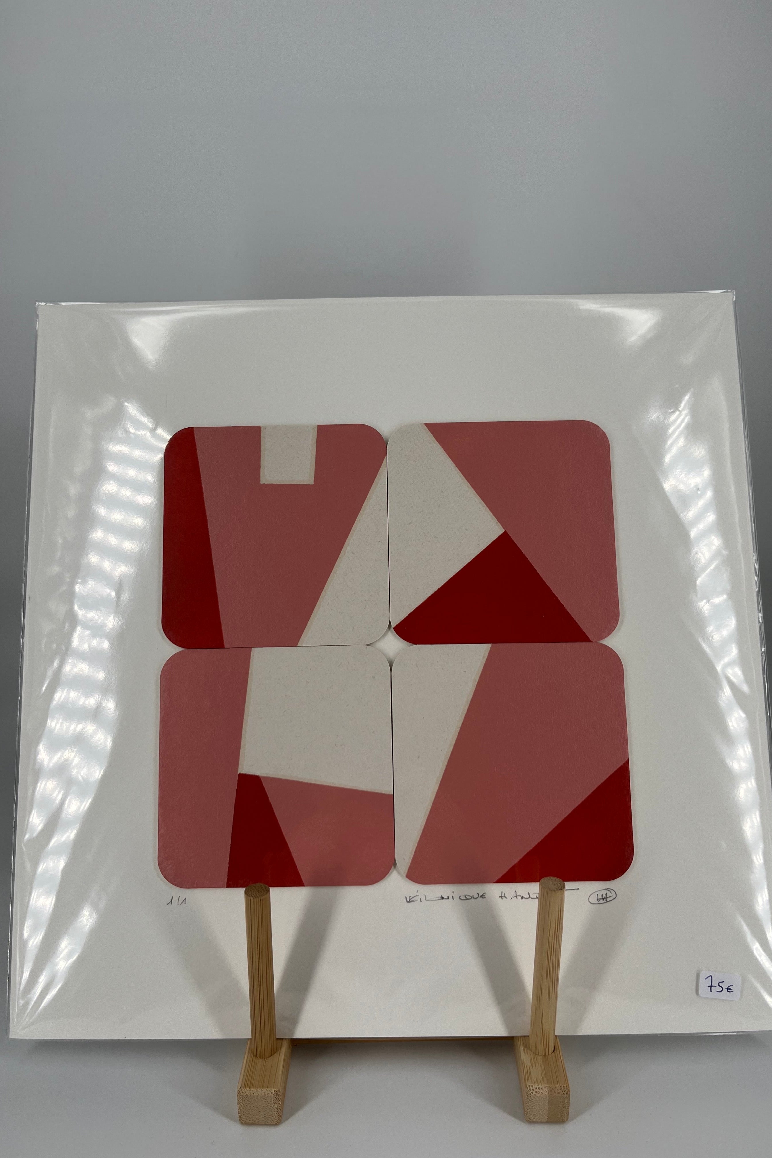 Forma Povera serigraphies imprimees sur sous-bocks - petit
