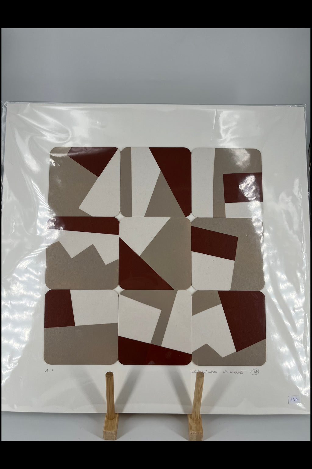 Forma Povera serigraphies imprimees sur sous-bocks - moyen