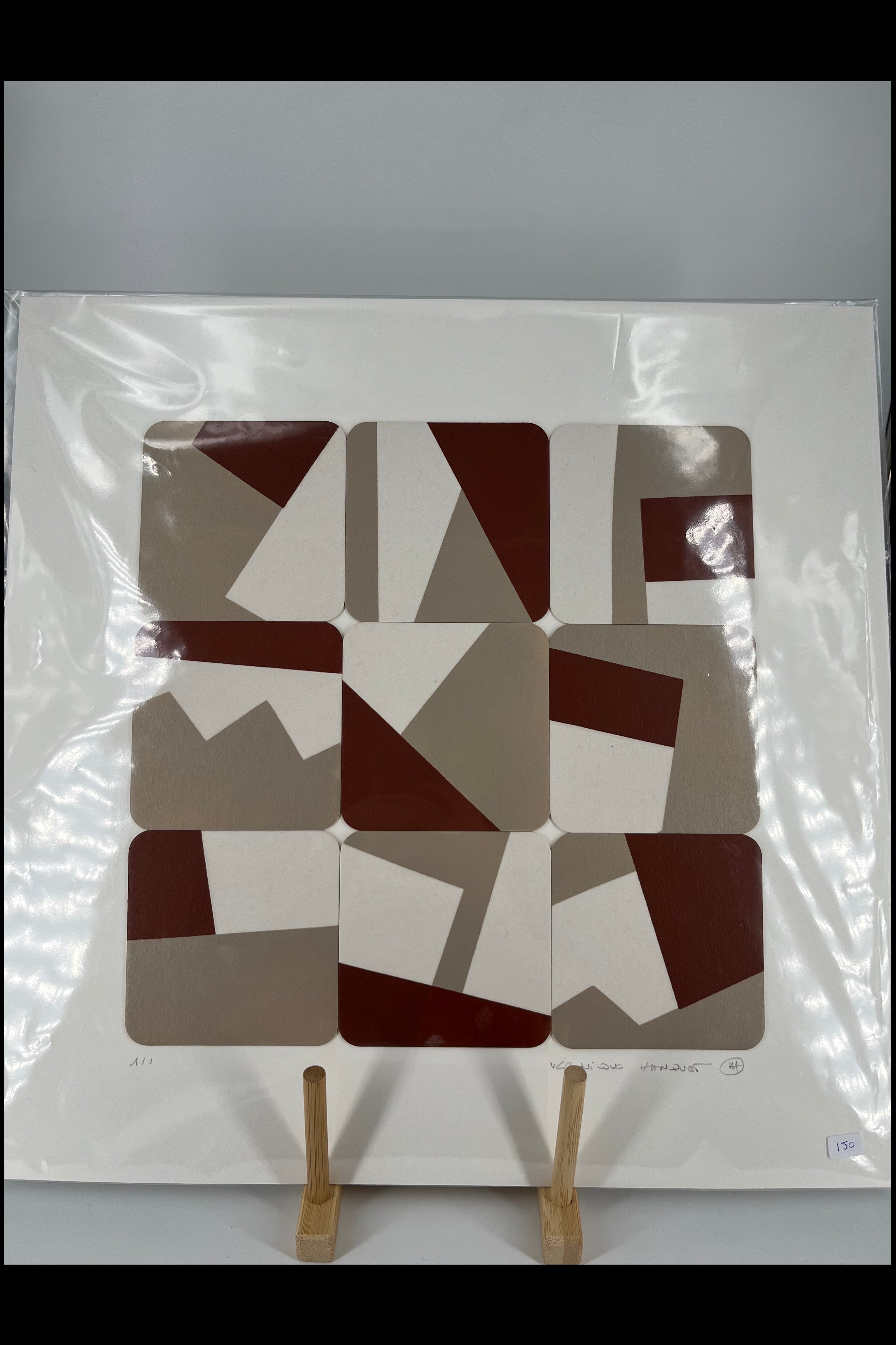 Forma Povera serigraphies imprimees sur sous-bocks - moyen