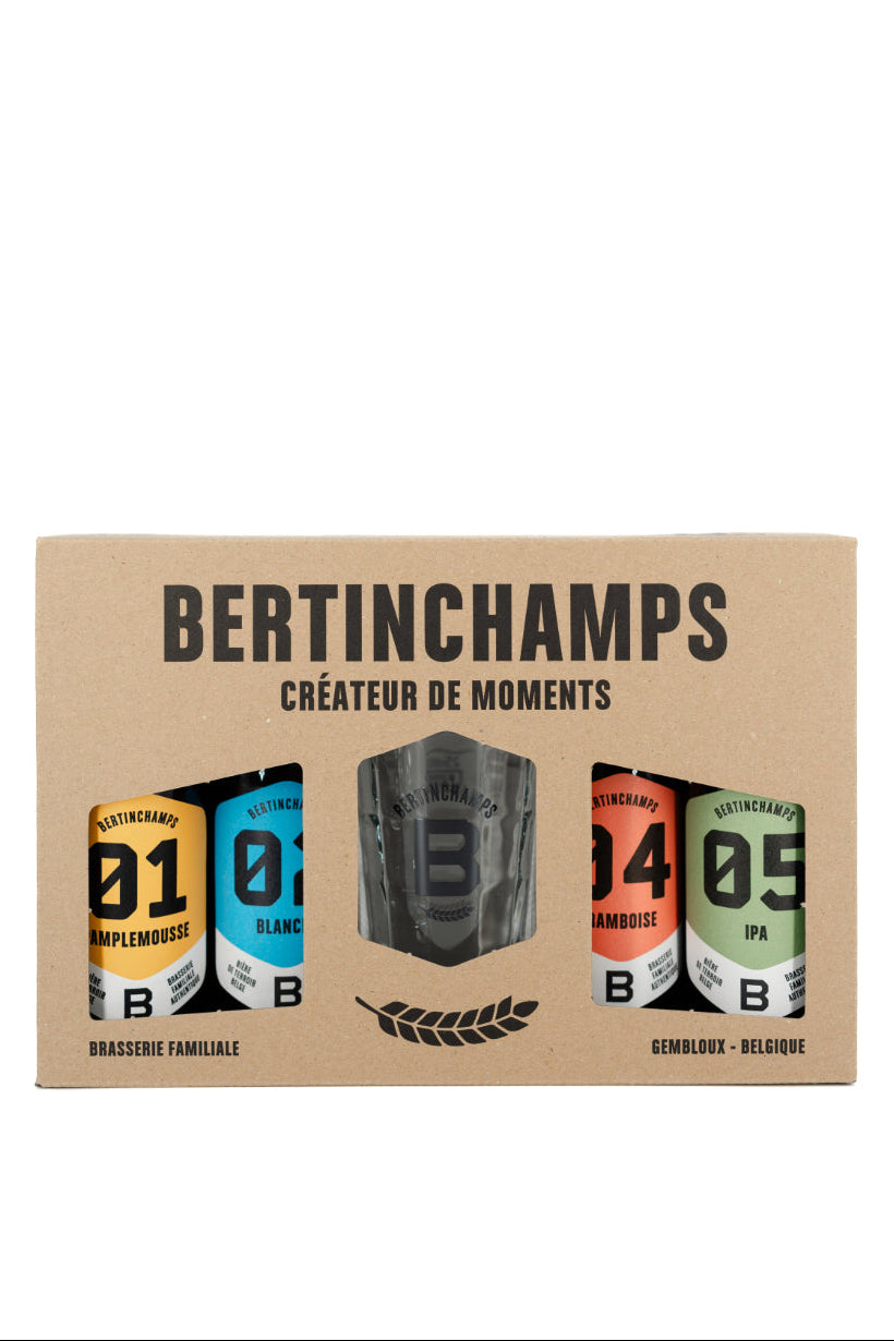 Bertinchamps Coffret - 4x33cl + 1 verre
